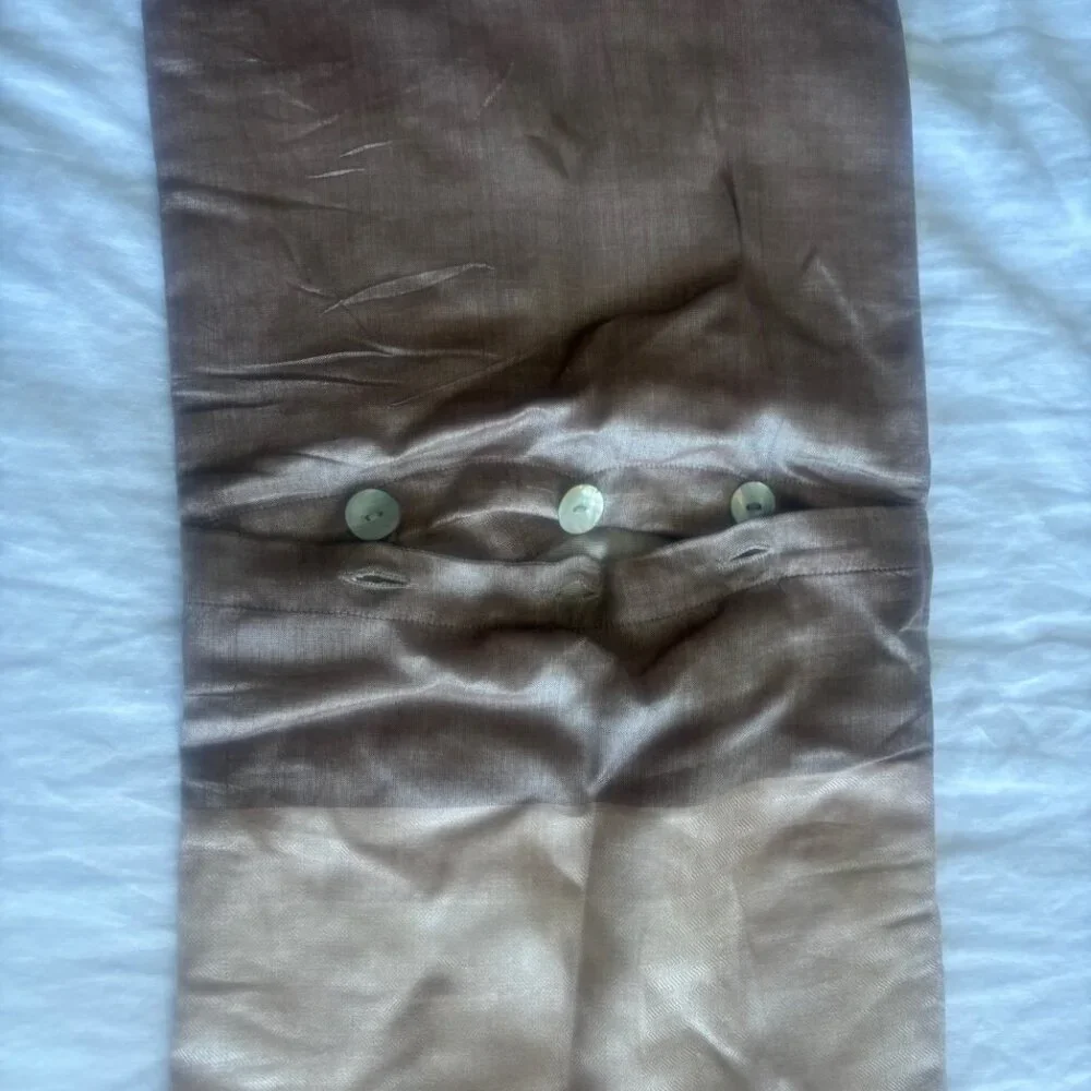 West Elm 100% Silk Pillow Cover, pink/mauve/tan